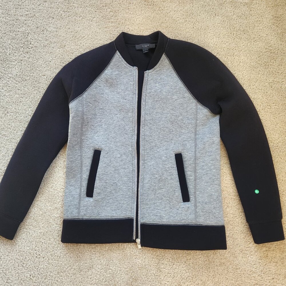 NWOT J. Crew Cotton bomber jacket with tiny hole